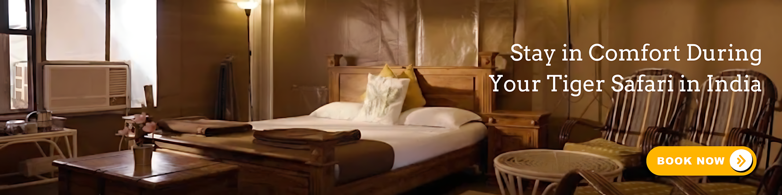 Luxury jungle cottages at Avani Tiger Resorts near Tipeshwar for a comfortable tiger safari in India