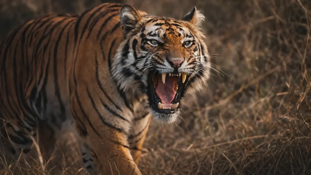 Tiger spotted during safari at Tipeshwar Wildlife Sanctuary